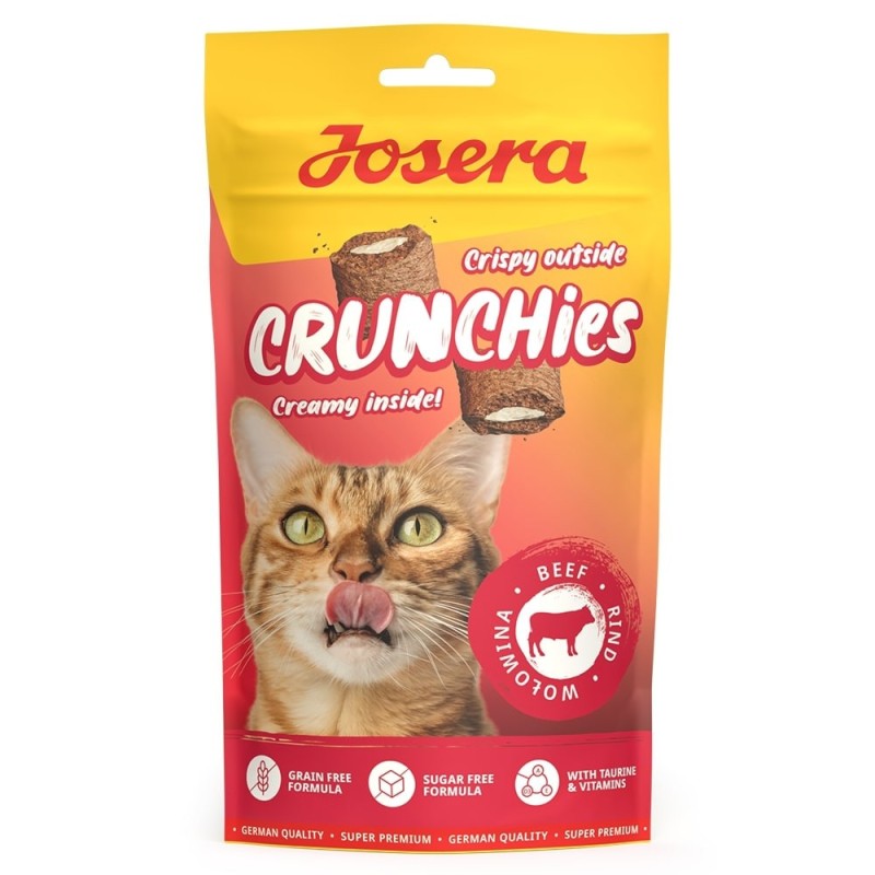 Josera Crunchies - Snacks com recheio para gato - Vaca