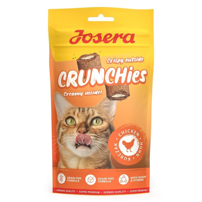 Josera Crunchies - Snacks com recheio para gato - Frango