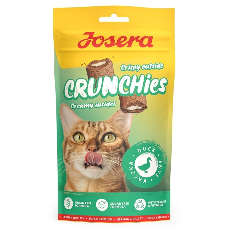 Josera Crunchies - Snacks com recheio para gato - Pato