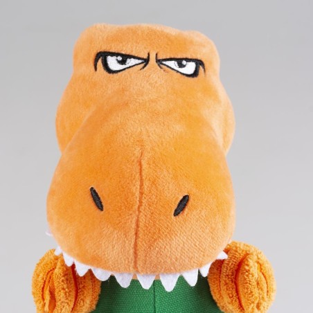 Dinossauro T-Rex laranja de peluche para cães - Duvo Plus