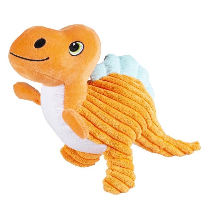 Dinossauro Ankylosaurus laranja de peluche para cães - Duvo Plus