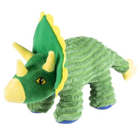 Dinossauro Triceratops verde de peluche para cães - Duvo Plus
