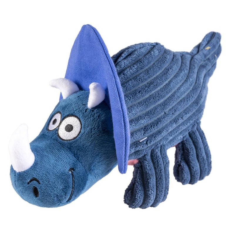 Dinossauro Triceratops azul de peluche para cães - Duvo Plus