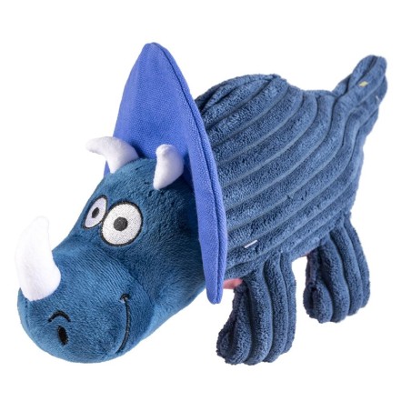 Dinossauro Triceratops azul de peluche para cães - Duvo Plus