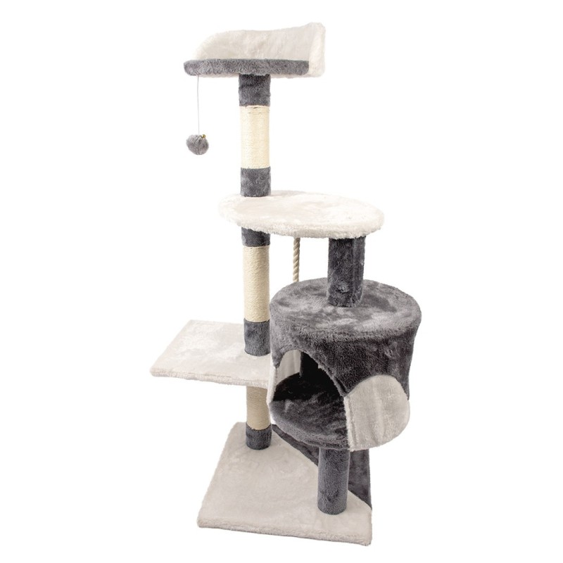 Arranhador Balu branco e cinza para gatos - Duvo Plus
