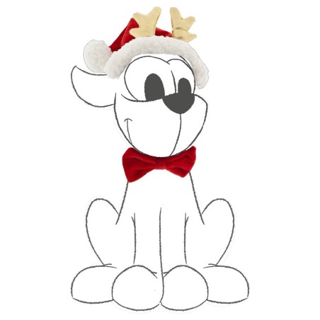 Gorro e laço de Natal para cães - Ferribiella