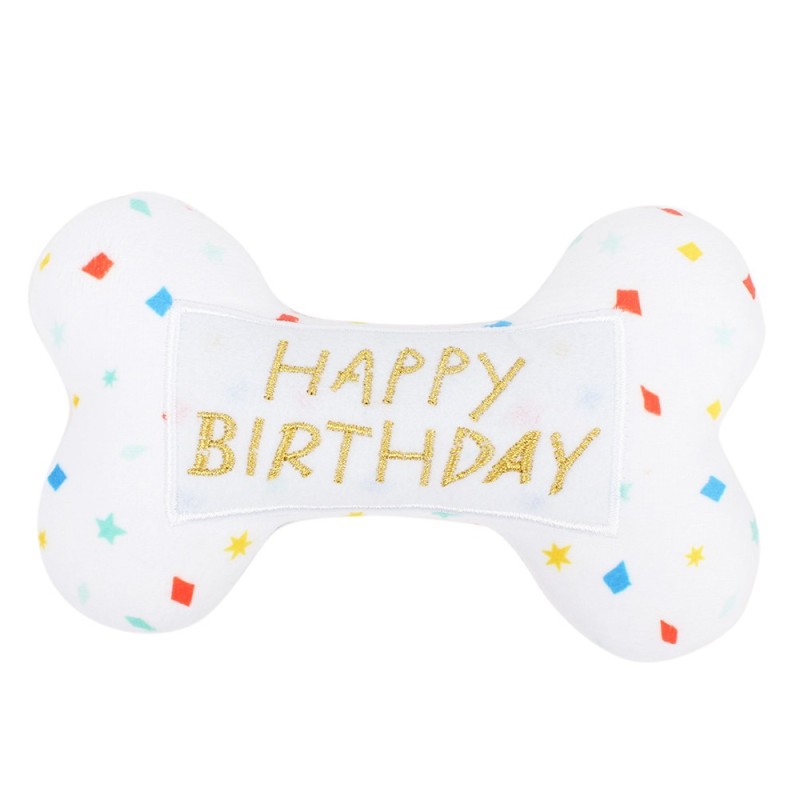 Osso de aniversário em peluche para cães - Ferribiella