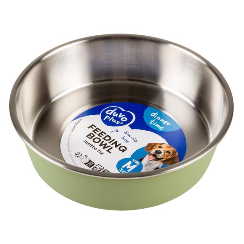 Comedouro Matte Fix em Inox para cães e gatos - Duvo Plus