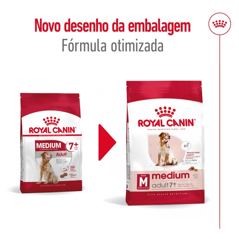 Royal Canin Medium Adult 7+ - Raçao seca para cão maduro de raça média