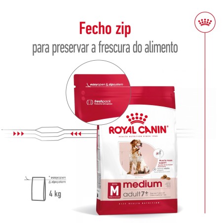 Royal Canin Medium Adult 7+ - Raçao seca para cão maduro de raça média