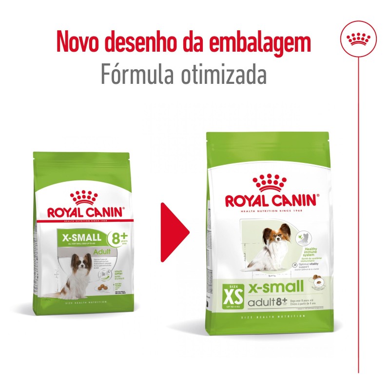 Royal Canin X-Small Adult 8+ - Ração seca para cão muito pequeno com mais de 8 anos