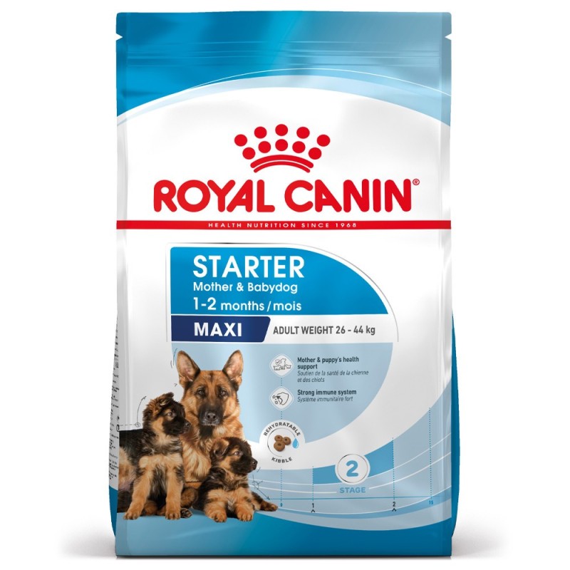 Royal Canin Starter Mother & Babydog Maxi - Ração seca para cachorro recém-nascido e cadela gestante/lactante de porte grande