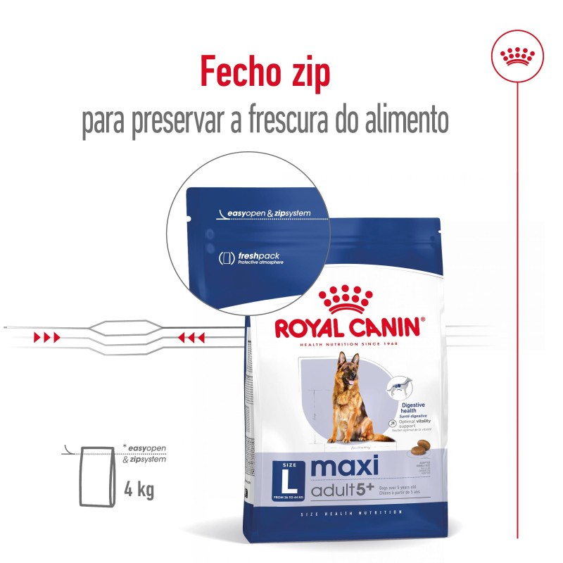 Royal Canin Maxi Adult 5+ - Ração seca para cão de porte grande com mais de 5 anos