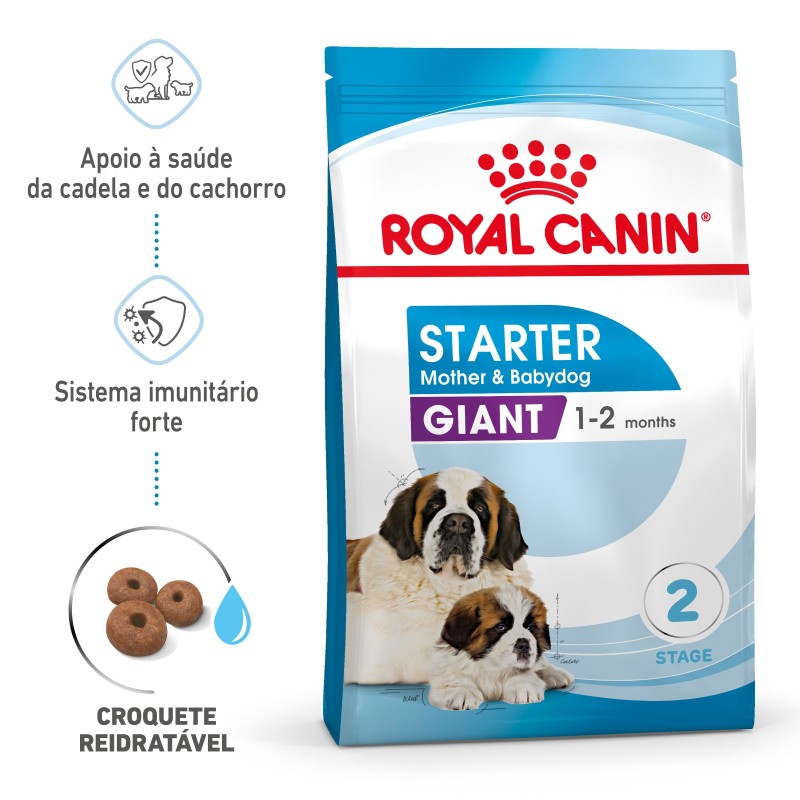 Royal Canin Giant Starter Mother & Babydog - Ração seca para cachorro recém-nascido e cadela gestante/lactante de porte gigante