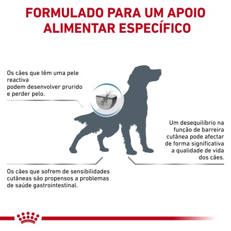 Royal Canin VET Skin Care - Ração seca para cão adulto com dermatite e queda de pelo