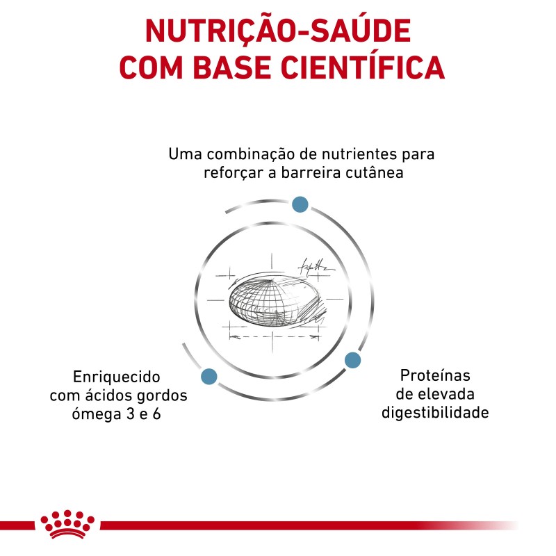 Royal Canin VET Skin Care - Ração seca para cão adulto com dermatite e queda de pelo