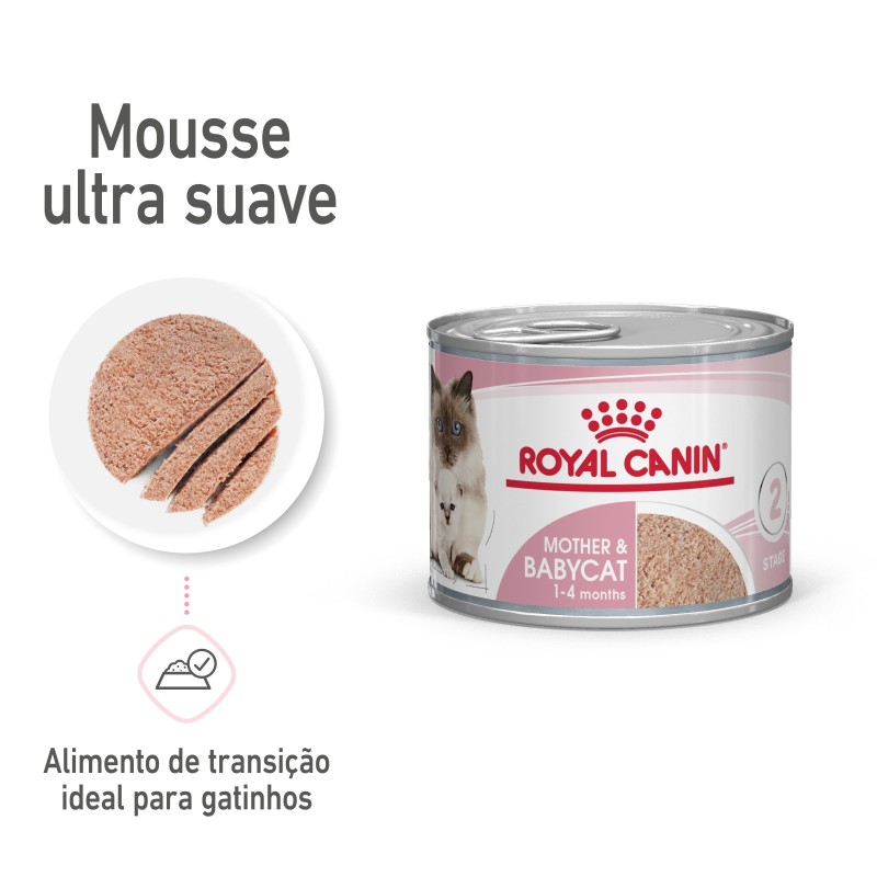 Royal Canin Mother & Babycat - Alimento em mousse para gatinhos e gatas gestantes/lactantes