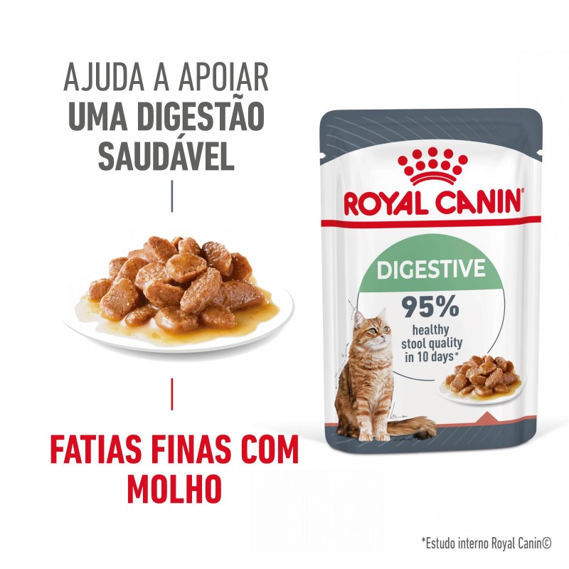 Royal Canin Digestive Care - Alimento em molho para gato adulto com sensibilidade digestiva