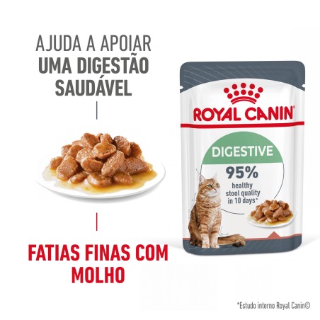 Royal Canin Digestive Care - Alimento em molho para gato adulto com sensibilidade digestiva