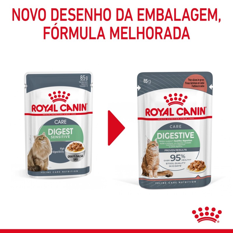 Royal Canin Digestive Care - Alimento em molho para gato adulto com sensibilidade digestiva