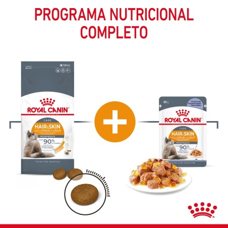 Royal Canin Hair & Skin Care - Alimento em geleia para gato adulto com sensibilidade de pele e pelo