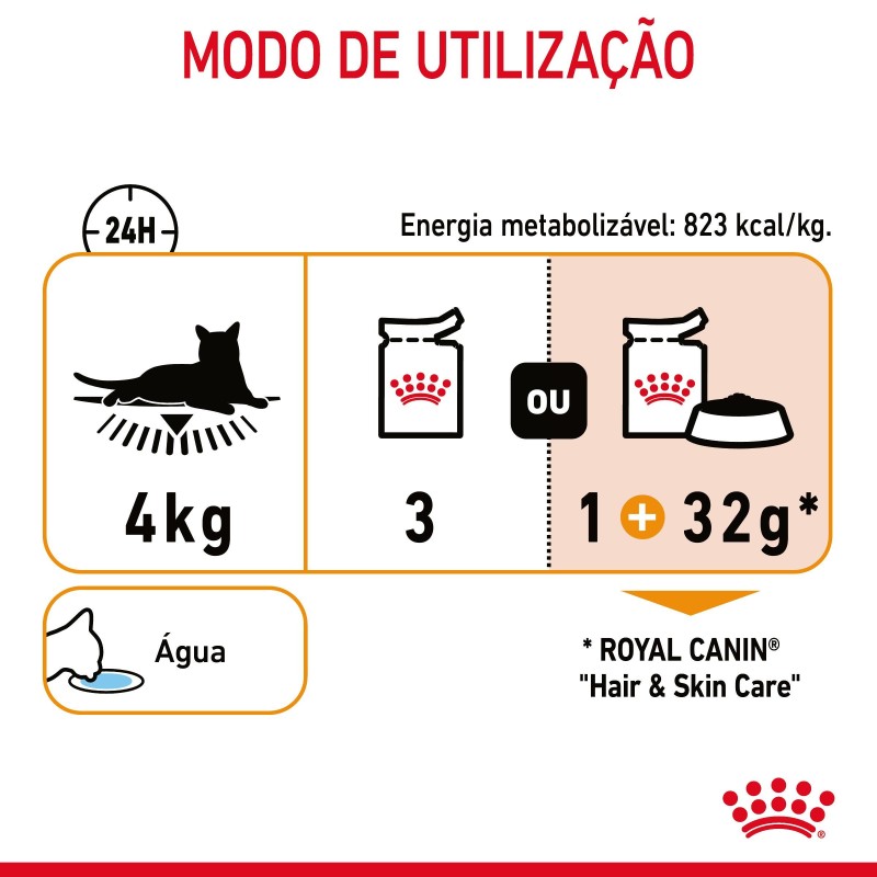 Royal Canin Hair & Skin Care - Alimento em geleia para gato adulto com sensibilidade de pele e pelo