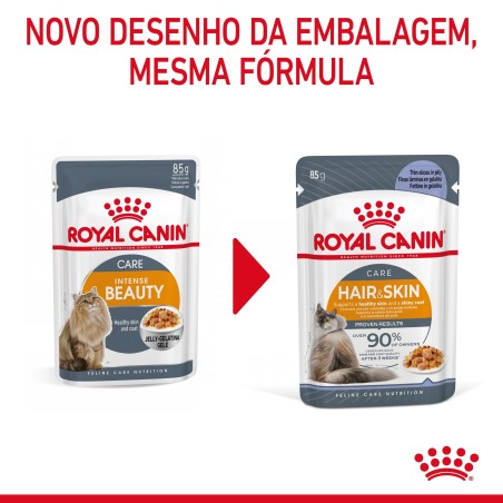 Royal Canin Hair & Skin Care - Alimento em geleia para gato adulto com sensibilidade de pele e pelo