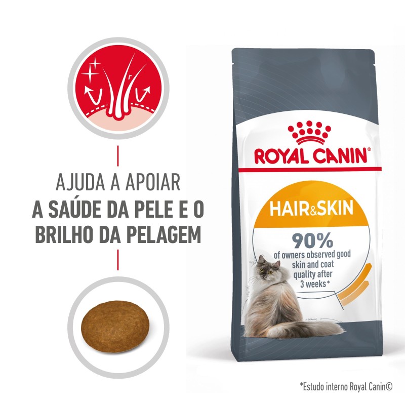 Royal Canin Hair & Skin Care - Ração seca para gato adulto com pelo e pele sensíveis