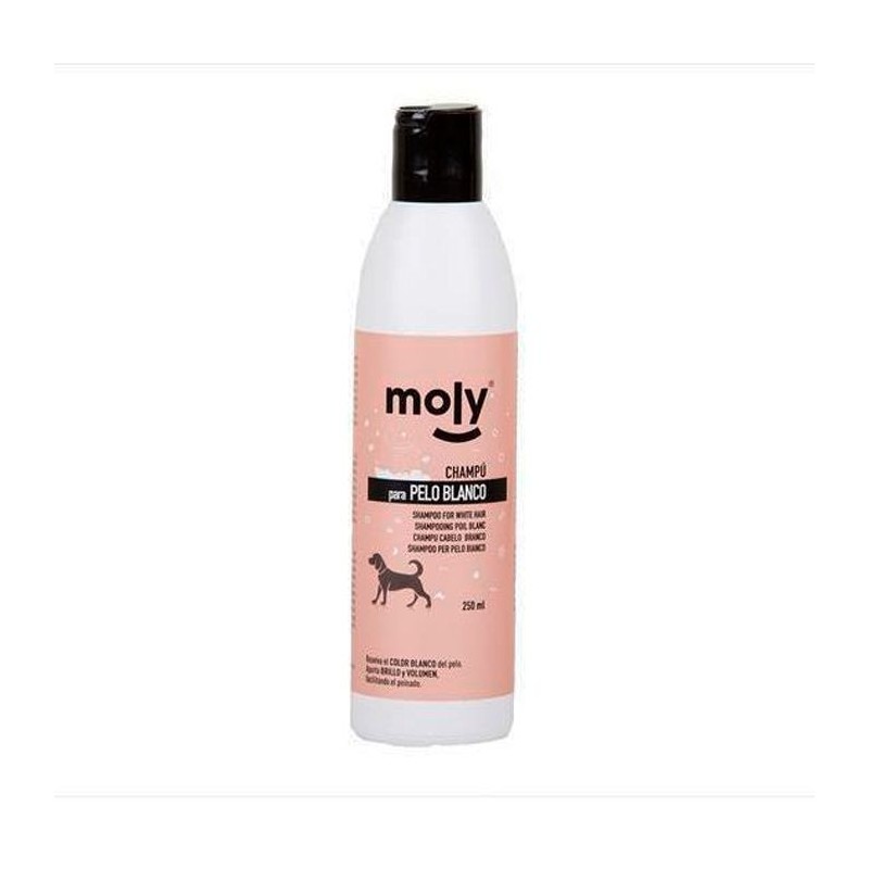 Champô para cães com pelo branco ou claro - Moly