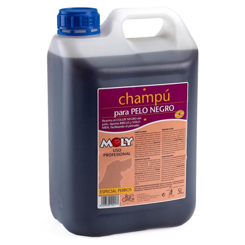 Champô para cães com pelo preto ou escuro - Moly