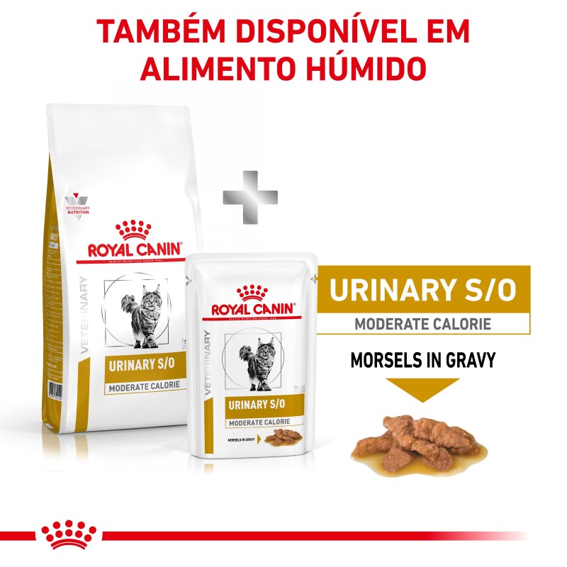 Royal Canin VET Urinary S/O Moderate Calorie - Ração seca para gato com problemas urinários