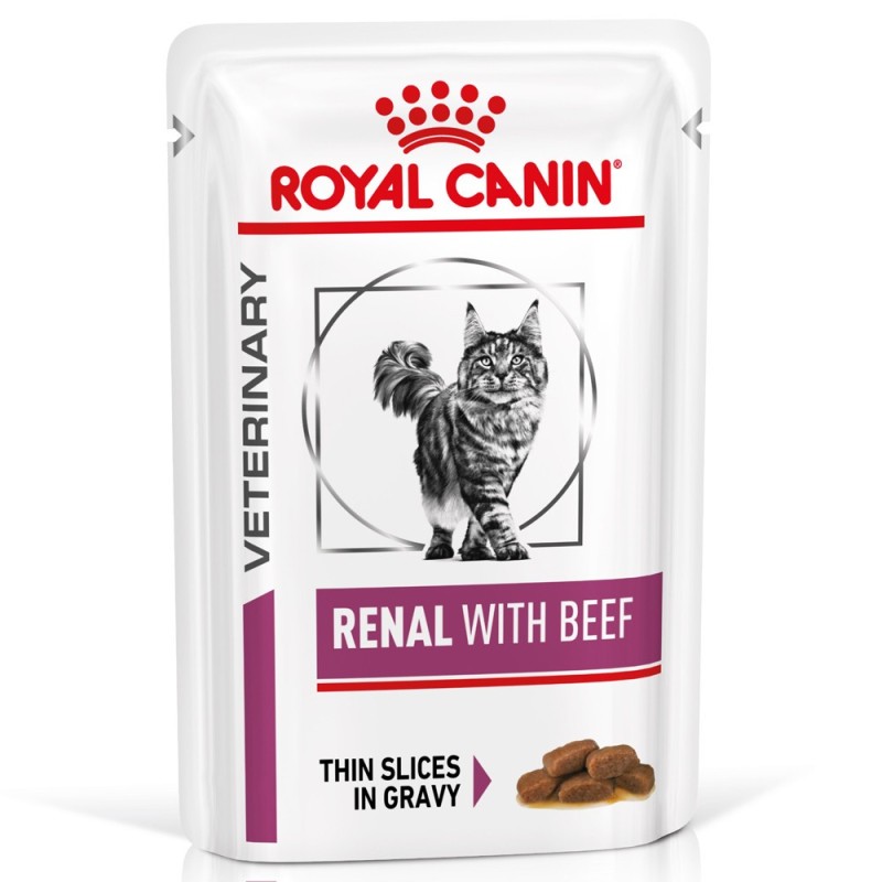 Royal Canin VET Renal - Alimento em molho para gato com doença renal - Vaca