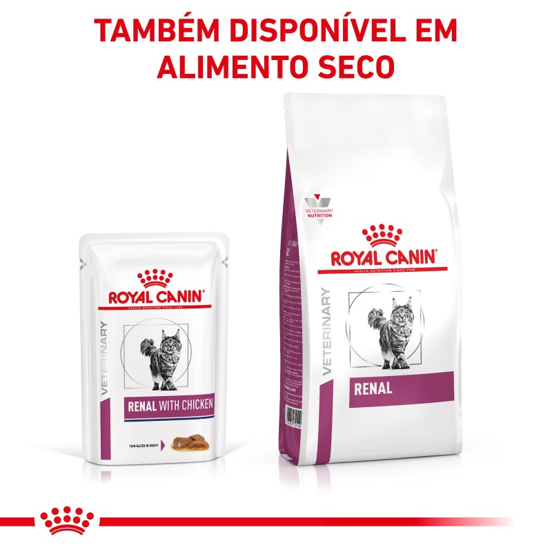 Royal Canin VET Renal - Alimento em molho para gato com doença renal - Frango