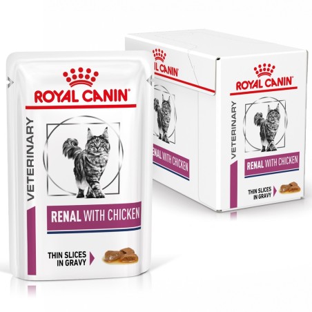 Royal Canin VET Renal - Alimento em molho para gato com doença renal - Frango