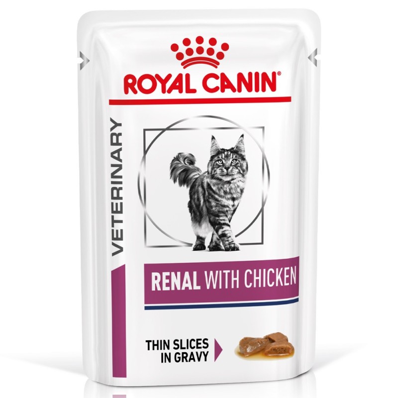 Royal Canin VET Renal - Alimento em molho para gato com doença renal - Frango