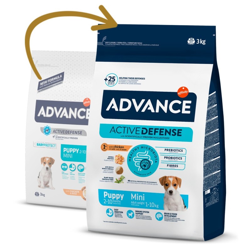 Advance Puppy Mini - Ração seca para cachorro pequeno - Frango e arroz