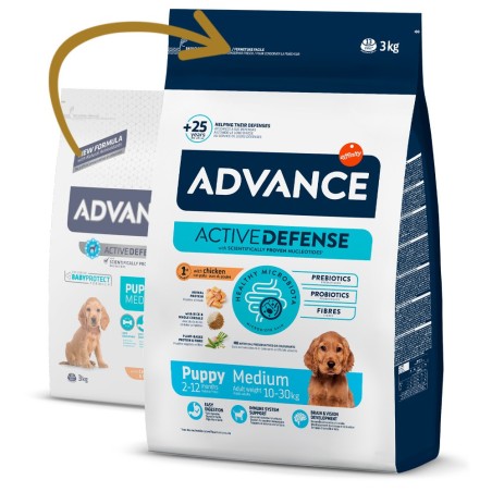 Advance Puppy Medium - Ração seca para cachorro médio - Frango e arroz