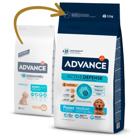 Advance Puppy Medium - Ração seca para cachorro médio - Frango e arroz