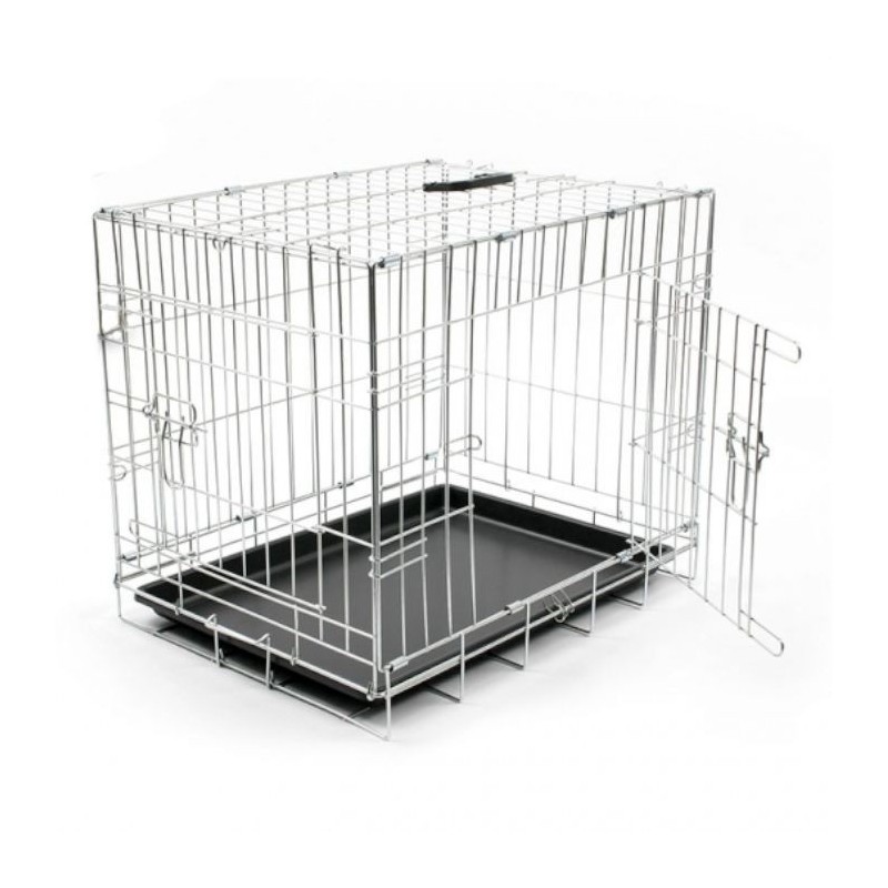 Jaula transportadora cromada com 2 Portas - Duvo Plus Dog Crate