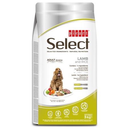 Picart Select Sensitive Medium/Maxi - Ração seca para cão adulto médio e grande - Cordeiro e arroz