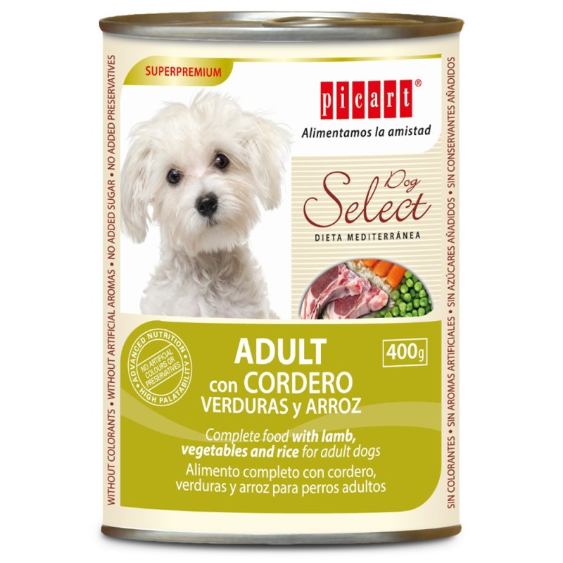 Picart Select - Alimento em patê para cão adulto - Cordeiro, vegetais e arroz