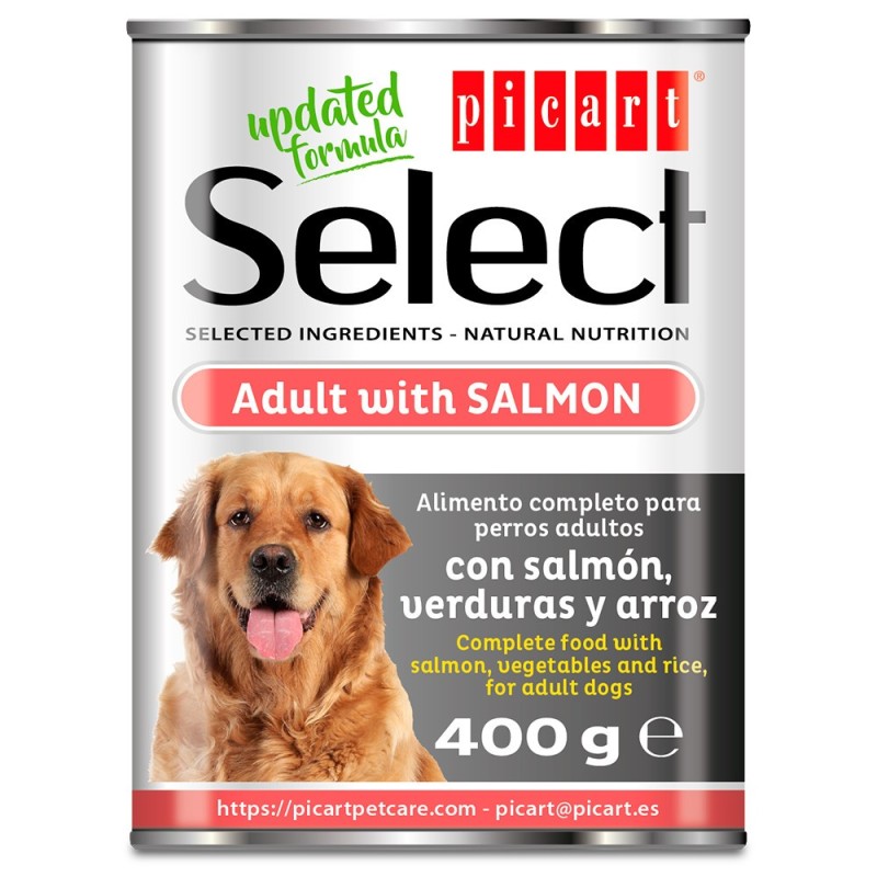 Picart Select - Alimento em patê para cão adulto - Salmão, vegetais e arroz