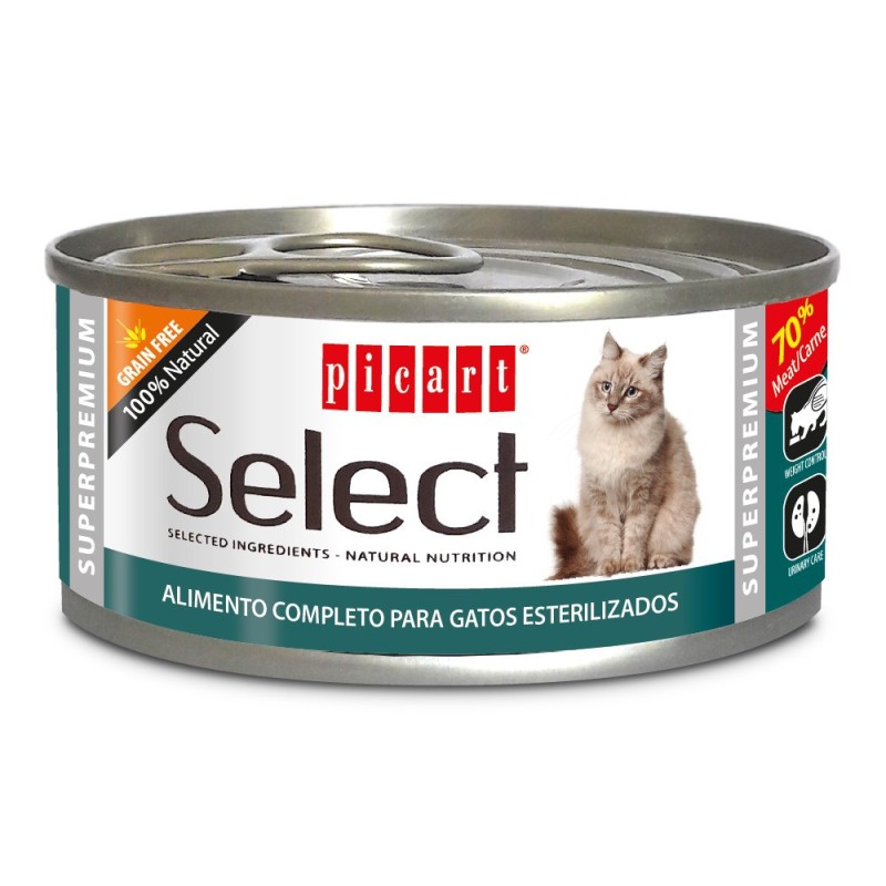 Picart Select Sterilised - Alimento em patê para gato esterilizado - Vaca