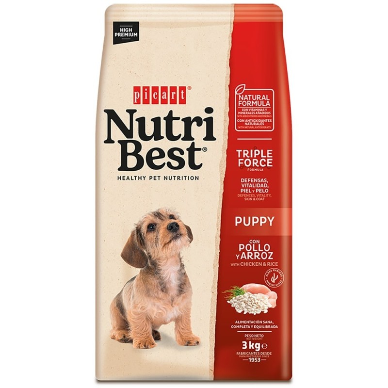 Picart Nutribest Puppy - Ração seca para cachorro - Frango e arroz