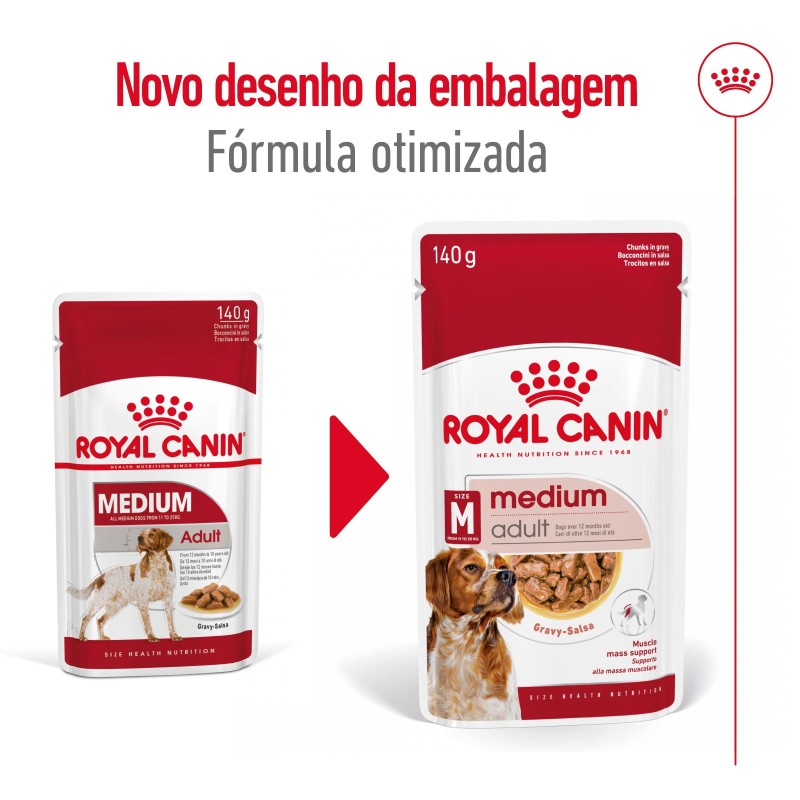 Royal Canin Medium Adult - Alimento em molho para cão de porte médio