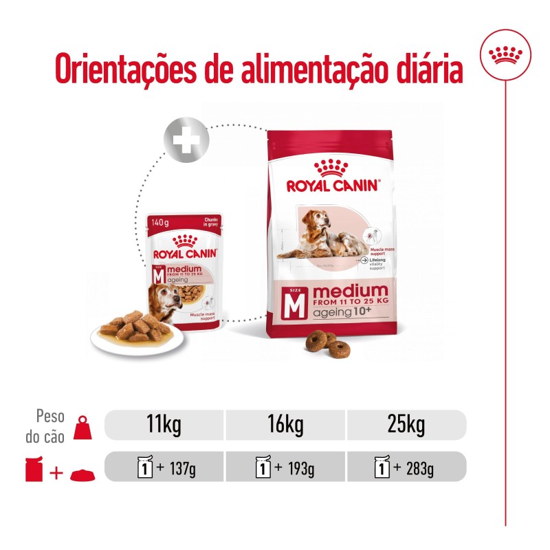 Royal Canin Medium Ageing 10+ - Alimento em molho para cão de porte médio com mais de 10 anos