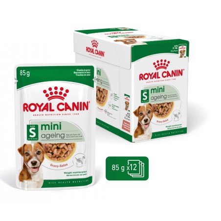 Royal Canin Mini Ageing 12+ - Alimento em molho para cão de porte pequeno com mais de 12 anos