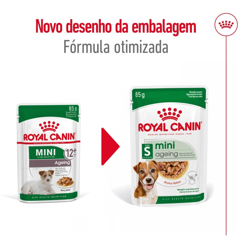 Royal Canin Mini Ageing 12+ - Alimento em molho para cão de porte pequeno com mais de 12 anos