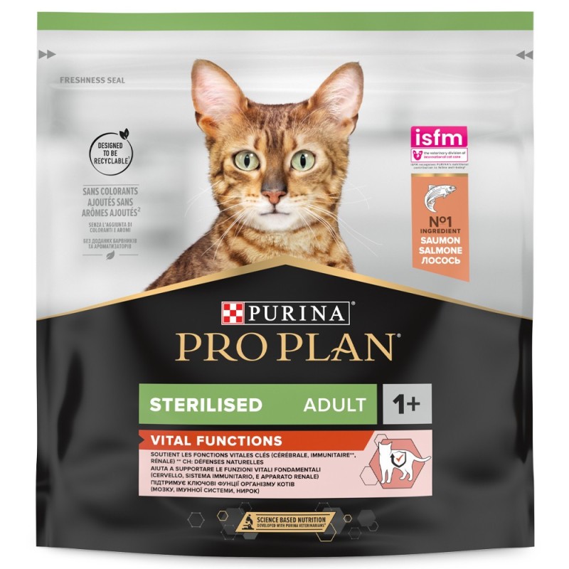 Pro Plan Sterilised Vital Functions - Ração seca para gato adulto esterilizado para suporte da função renal - Salmão