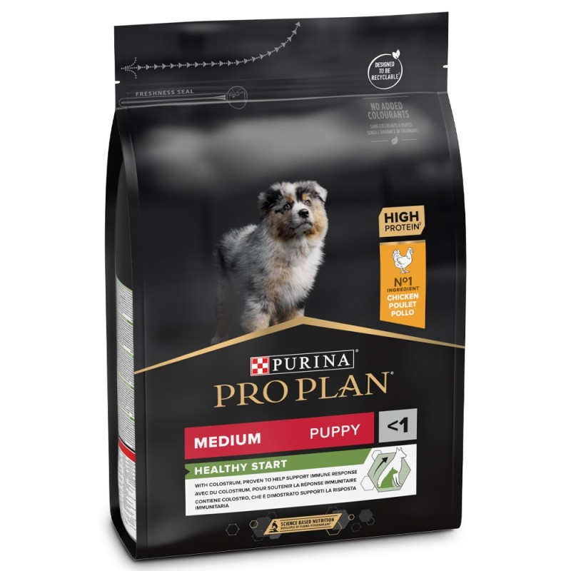 Pro Plan Healthy Start Medium Puppy - Ração seca para cachorro médio - Frango